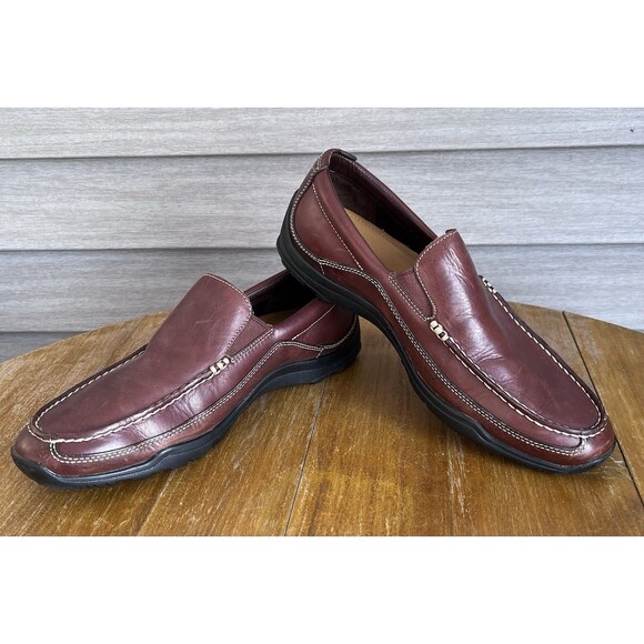 Cole Haan Leather Tucker Venetian NikeAir Comfort Loafers Mens 8 Fits 9 Brown - Picture 1 of 9